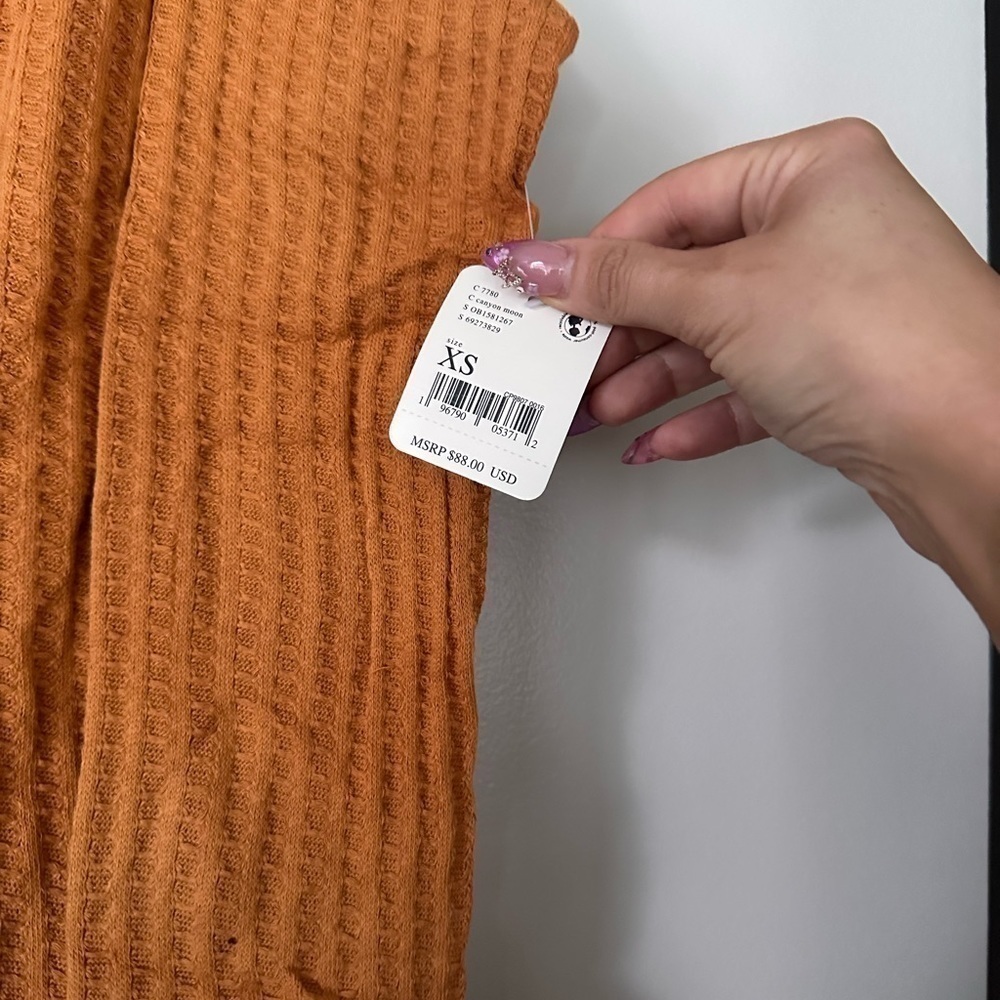 NWT Free People Juicy Long Sleeve Top size X-Small in canyon moon - Picture 4 of 6